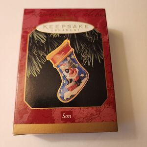 Hallmark Keepsake Ornament Pressed Tin Son Dated 1997